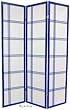 Unique Colorful Colors Room Dividers - 6ft. Double Cross Hatch Folding Screen - 4 Sizes - Royal, Sky, or Plain Blue