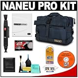 Naneu Pro Military Ops Tango Messenger Bag (Navy Blue) + Accessory Kit for Canon Rebel XSi, XS, XTi, 50D, 40D, Nikon D40, D60, D80, D90, D200, D300, D700, Olympus Evolt E-410, E-420, E-510, E-520, and Sony Alpha A200, A300, A350, A700 Digital SLR Cameras
