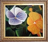 IMAGE OF Flower Oil Painting 26.5 x 30.5 inches, with Exquisite Dark Gold Wood Frame