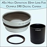 .45x High Definition Wide Angle Camera 55mm Lens For Olympus SP-590UZ