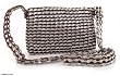 Soda pop-top cosmetics shoulder bag, 'Chic Brown'