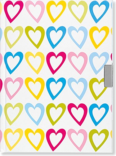 hearts locking journal notebook diary 2nd gen lock