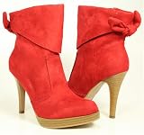 Red Sexy Stiletto Platform Boots Booties