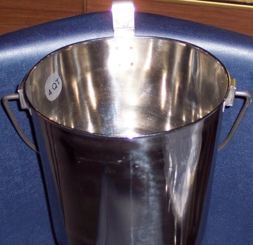 4 Quart Stainless Steel Pail with Hooks