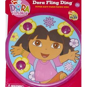 Dora the Explorer Flying Disc, Super Soft Foam Fling Ding Whistling Disc