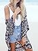 Choies Women's Chiffon Tribe Pattern 3/4 Sleeve Beach Cover Up Loose Kimono