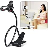 Cell Phone Holder, Breett Universal Cell Phone Clip Holder Lazy Bracket Flexible Long Arms for iPhone, GPS Devices, Fit On Desktop Bed Mobile Stand for Bedroom, Office, Bathroom, Kitchen