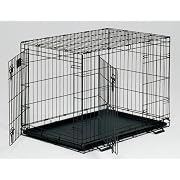 Midwest Life Stages Double-Door Folding Metal Dog Crate, 36"L x 24"W x 27"H