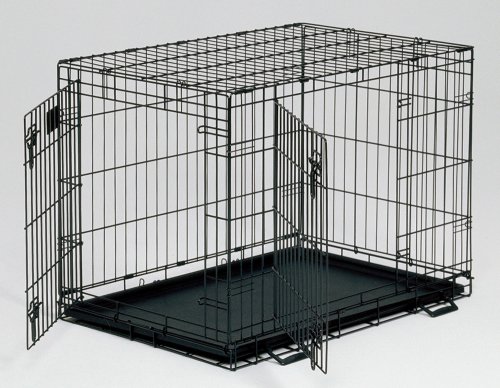 Midwest Life-Stages 36-by-24-by-27-Inch Folding Double-Door Metal Dog Crate