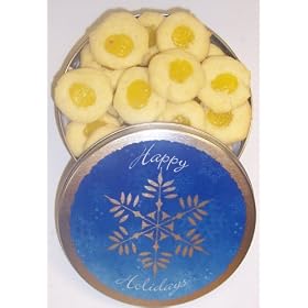 Scott's Cakes 1 lb. Lemon Butter Cookies in a Snowflake Tin by Lemon Pound Cakes