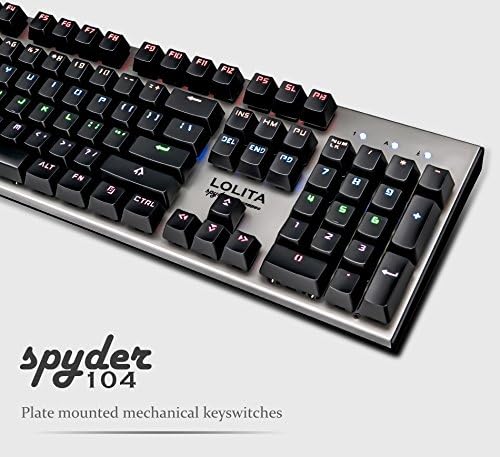 Mechanical Gaming Keyboard - Noppoo Lolita Spyder 104 Rainbow light [Kailh Black Switch]