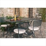 Oasi 329 Cassis Rectangular Folding Dining Table with Umbrella Hole