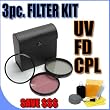 3 Piece Filter Kit UV, FD, CPL 25mm Filters w/ Hard Case for Sony DCR-DVD101, DCR-DVD105, DCR-DVD201, DCR-DVD205, DCR-DVD301, DCR-DVD305