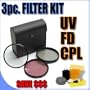 3 Piece Filter Kit UV, FD, CPL 30mm Filters w/ Hard Case for Sony Handycam MiniDV Camcorders
