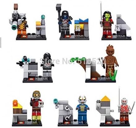 Guardians of the Galaxy Minifigures 8pcs/lot Rocket raccoon ronan/camora/star lord/Groot Building Block Sets Model Toys (WITHOUT original boxes) by Nuchanart