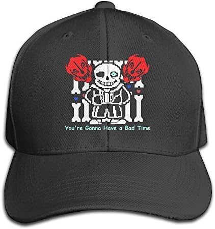 YAHQI Undertale Sans 'You're Gonna Have A Bad Time' Snapback Hats Black