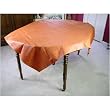 65 inch square Carmagnole Tone on Tone Coated Orange French Tablecloth