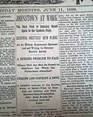 Brandy Bottles JOHNSTOWN FLOOD Pennsylvania PA South Fork Dam Disaster w/ PRINTS 1889 ...