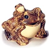 ★ギフト包装承ります★ 口あき蛙（子1匹）　7号　【信楽焼 置物】