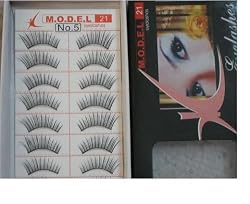 Model 21 Lashes High End No. 5A False Fake Eyelashes 10 Pairs