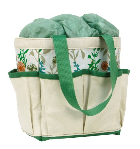 CR Gibson 8-1 4-Inch by 9-1 2-Inch Tote - Love Makes a Garden Grow