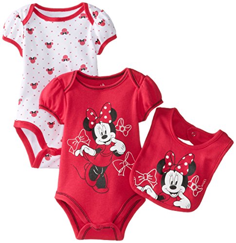 Disney Baby Girls Newborn Minnie Mouse 3 Piece Set, Pink, 3-6 Months