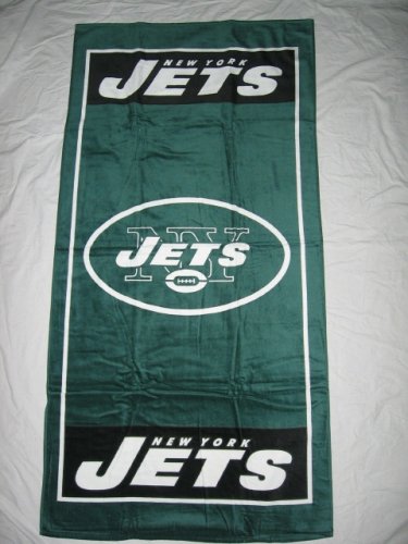 NEW YORK JETS 100% Cotton Full Size 30 by 60 BEACH / BATH TOWEL by Terisol