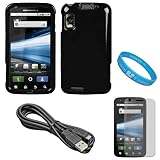 Black Durable Two Piece Protective Rubberized Crystal Hard Case Cover for A ....