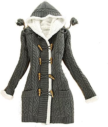 Worldview® Women's Hooded Long Sleeve Knit Open Cardigan (grey)