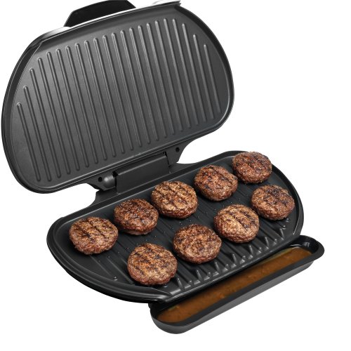 George Foreman GR144 144-Square-Inch Nonstick Family-Size Grill, Silver