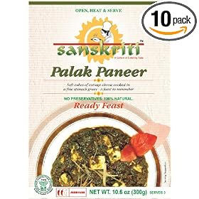 Sanskriti Palak Paneer, 10.6-Ounce Packages (Pack of 10)