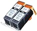 2 Pack Compatible Ink Cartridge Replacement for Canon PGI-225 4530B001 (2 Black)