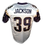 Autographed Steven Jackson St Louis Rams White Reebok Authentic Jersey