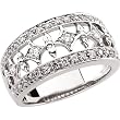 14K White Gold Diamond Ring/Band - 0.50 Ct.