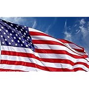 U.S. American Flag 3x5 + FREE Affiche. Made in USA. Bundled Product. Embroidered Stars Sewn Stripes. Sturdy Brass Grommets. Premium Nylon. 30% of Proceeds Donated to Families of Fallen Officers.