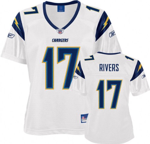 Philip Rivers White Reebok Premier San Diego Chargers Women's Jersey - Medium