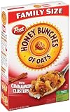Post Honey Bunches Of Oats Family Size, 19 Ounce Boxes (Pack of 5)