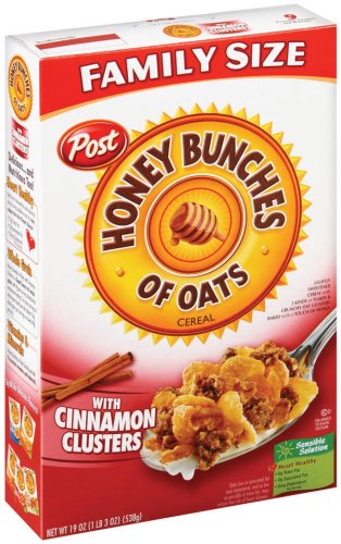 Honey Bunches of Oats, Cinnamon Cereal, 19-Ounce Boxes (Pack of 4) by Post