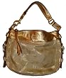 Women's Coach Purse Handbag Linen Lurex Signature Zoe Gold