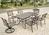 Cast Aluminum Rectangular Patio Table Set