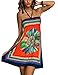 ZANZEA Womens Boho Sexy Floral Print Tube Summer Short Dress Long Skirt 3 in 1