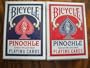 2 Decks Bicycle Red Blue Pinochle Playing Cards RI