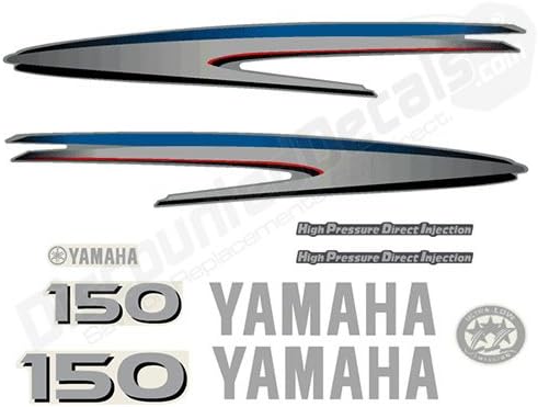 Yamaha Outboard 150HP HPDI Decal Kit High Pressure Direct Injection Decals Stickers 150 HP