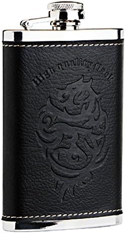 Hongbous Stainless Steel Hip Flask Assorted Colors, 150ML, Black