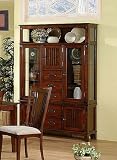 Ethan Collection Dark Brown Finish Solid Hardwood Buffet and Hutch