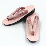 【夏物 単衣着物用】草履 あじろ風台 刺繍柄 フリーサイズ 夏物