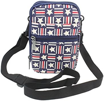 Antonso National Canvas Waist Pack Mobile Phone Case Pouch Cell Phone Purse for iPhone 6 6s Plus Samsung Galaxy S5 S6 edge Note edge Note 3 4 - Star Printing