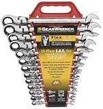 Gear Wrench 9702 13 Piece Flexible Combination Ratcheting Wrench Set-SAE