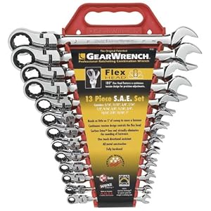 GearWrench KDT9702 Flexible Combination Ratcheting Wrench Set-SAE, 13-Piece by GearWrench