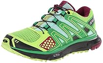 Salomon Women's XR Mission Trail Running Shoe, Firefly Green/Black/Mystic Purple, 7 M US
